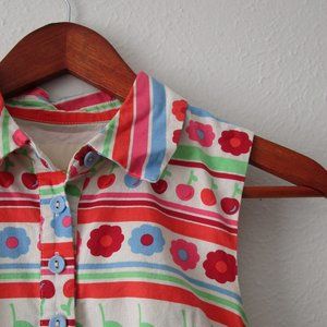 ModCloth Flowers and Cherries Shirt Dress